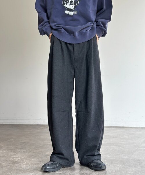 CPCM(シーピーシーエム)の「ヘリンボーンバレルスラックス(スラックス・レディース・ブラック/ネイビー/ブラウン/チャコールグレー・SMALL/MEDIUM/LARGE)」の3枚目の写真