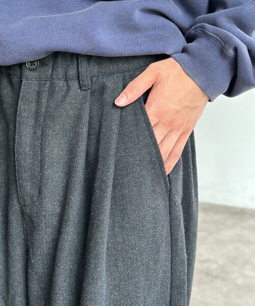 CPCM(シーピーシーエム)の「ヘリンボーンバレルスラックス(スラックス・レディース・ブラック/ネイビー/ブラウン/チャコールグレー・SMALL/MEDIUM/LARGE)」の5枚目の写真