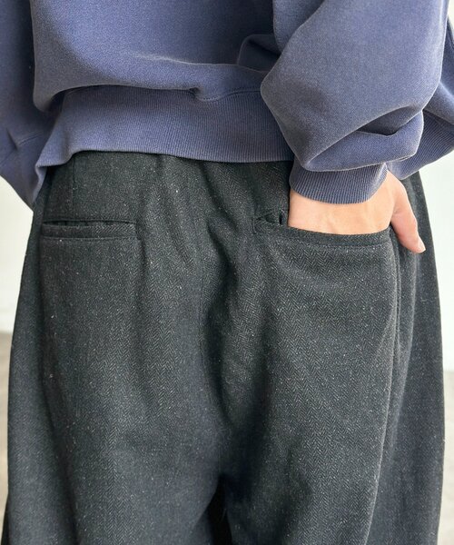 CPCM(シーピーシーエム)の「ヘリンボーンバレルスラックス(スラックス・レディース・ブラック/ネイビー/ブラウン/チャコールグレー・SMALL/MEDIUM/LARGE)」の6枚目の写真