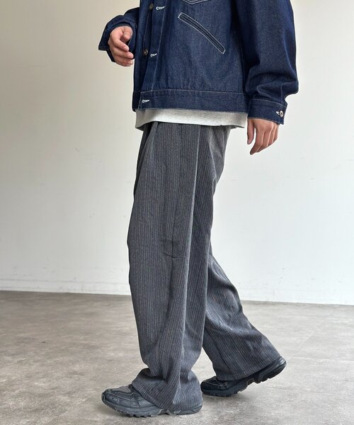 CPCM(シーピーシーエム)の「ヘリンボーンバレルスラックス(スラックス・レディース・ブラック/ネイビー/ブラウン/チャコールグレー・SMALL/MEDIUM/LARGE)」の10枚目の写真