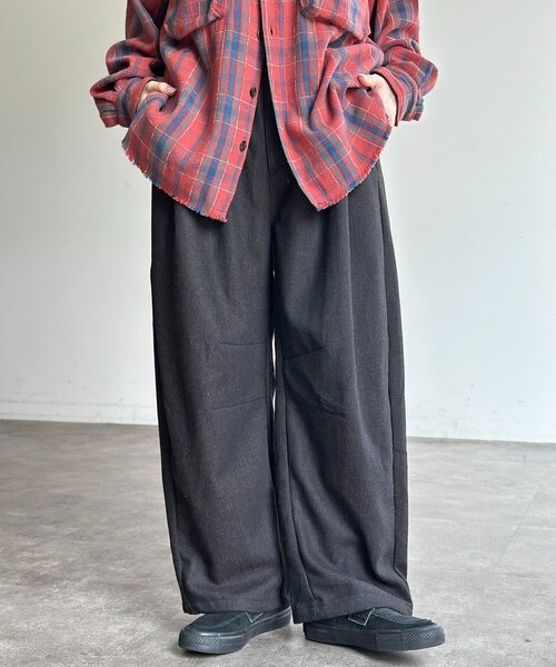 CPCM(シーピーシーエム)の「ヘリンボーンバレルスラックス(スラックス・レディース・ブラック/ネイビー/ブラウン/チャコールグレー・SMALL/MEDIUM/LARGE)」の15枚目の写真