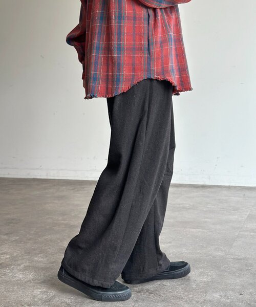 CPCM(シーピーシーエム)の「ヘリンボーンバレルスラックス(スラックス・レディース・ブラック/ネイビー/ブラウン/チャコールグレー・SMALL/MEDIUM/LARGE)」の20枚目の写真