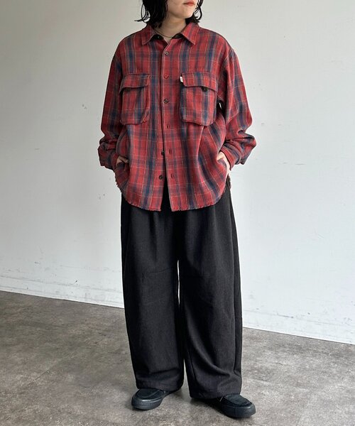 CPCM(シーピーシーエム)の「ヘリンボーンバレルスラックス(スラックス・レディース・ブラック/ネイビー/ブラウン/チャコールグレー・SMALL/MEDIUM/LARGE)」の22枚目の写真