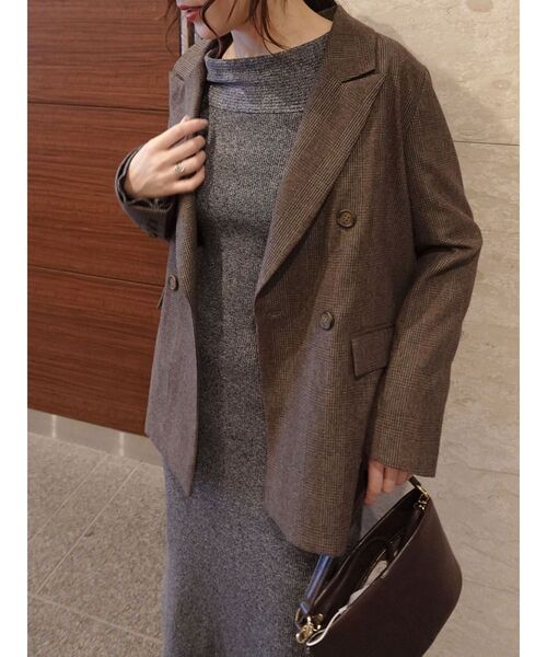 LAGUNAMOON（ラグナムーン）の「オフショルリブニットワンピース（ワンピース・レディース・ベージュ/グレー・SMALL/MEDIUM）」の13枚目の写真