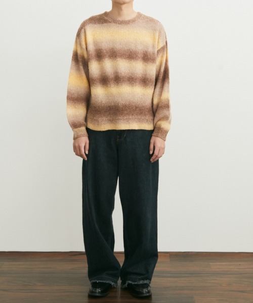 Auntie Rosa（アンティローザ）の「グラデーションオーバールーズニット（ニット/セーター・レディース・ブラウン/オレンジ・FREE）」の13枚目の写真