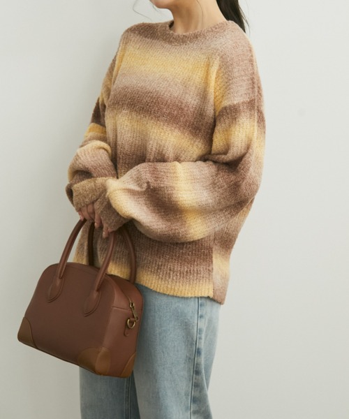 Auntie Rosa（アンティローザ）の「【karin’s direction item】グラデーションオーバールーズニット（ニット/セーター・レディース・ブラウン/オレンジ・FREE）」の16枚目の写真