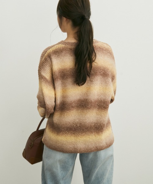 Auntie Rosa（アンティローザ）の「【karin’s direction item】グラデーションオーバールーズニット（ニット/セーター・レディース・ブラウン/オレンジ・FREE）」の19枚目の写真
