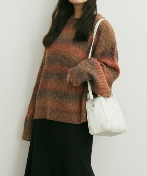 Auntie Rosa（アンティローザ）の「【karin’s direction item】グラデーションオーバールーズニット（ニット/セーター・レディース・ブラウン/オレンジ・FREE）」の15枚目の写真