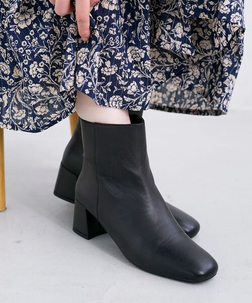 le.coeur blanc（ルクールブラン）の「REMMEショートブーツ（ブーツ・レディース・ブラック/ダークブラウン・38/37）」の14枚目の写真