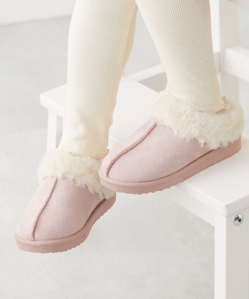 devirock（デビロック）の「防水 ふわふわ ムートン スリッポン（ブーツ・キッズ・ブラック/ピンク/ブラウン・23.0cm/24.0cm/22.0cm/18.0cm/19.0cm/20.0cm/21.0cm）」の3枚目の写真