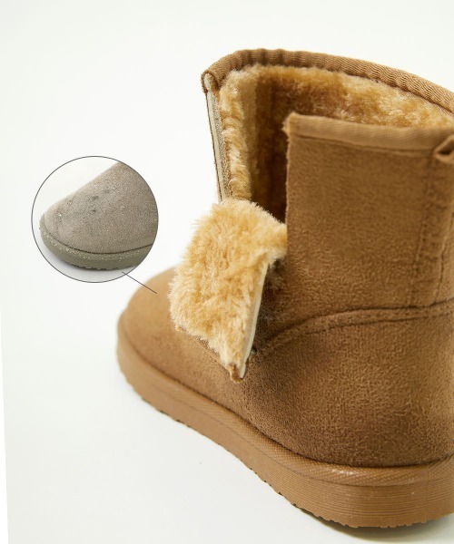 devirock（デビロック）の「防水 ふわふわ ムートン スリッポン（ブーツ・キッズ・ブラック/ピンク/ブラウン・23.0cm/24.0cm/22.0cm/18.0cm/19.0cm/20.0cm/21.0cm）」の5枚目の写真