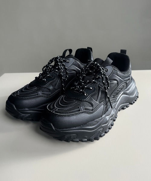 CALIFORNIA OUTFITTERS(カリフォルニア アウトフィッターズ)の「9C95 ボリュームソール ダッドシューズ(スニーカー・メンズ・ブラック・44/40/42)」の3枚目の写真