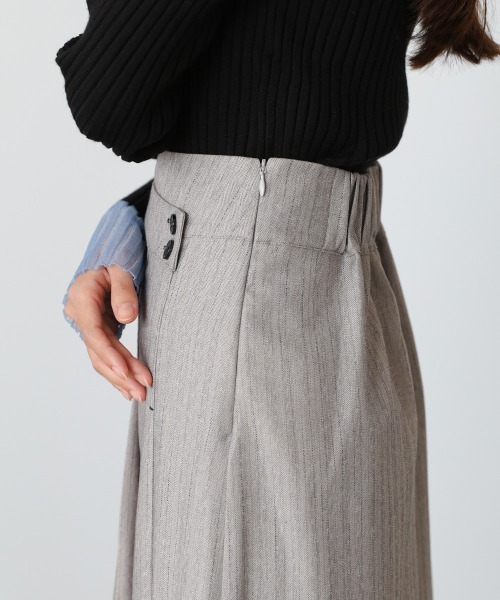 Bab（バブ）の「【選べるサイズ展開】ピンストライプサイドプリーツ