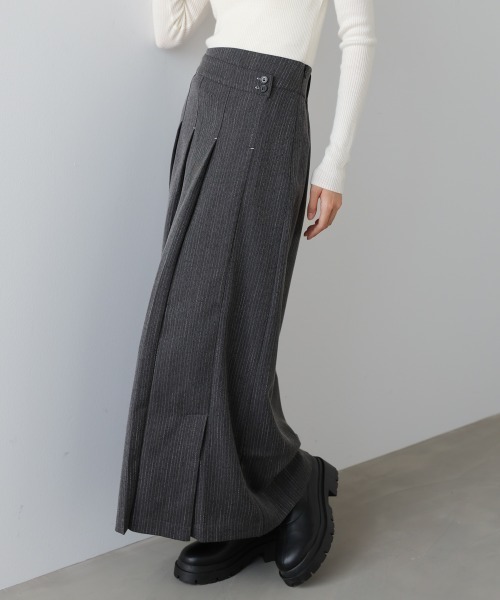 Bab（バブ）の「【選べるサイズ展開】ピンストライプサイドプリーツスカート（スカート・レディース・ライトグレー/チャコールグレー・S/L/M）」の20枚目の写真