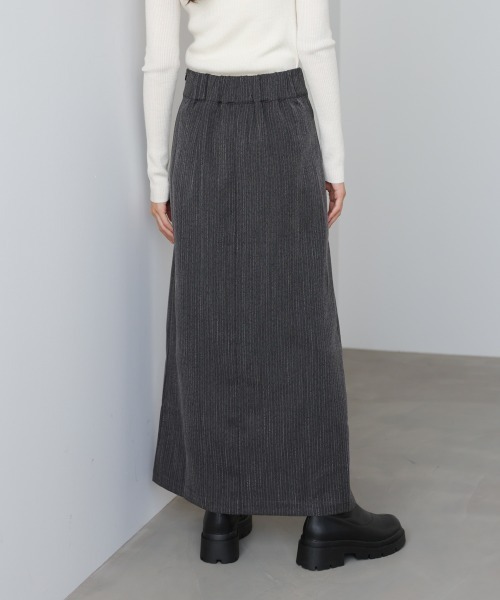 Bab（バブ）の「【選べるサイズ展開】ピンストライプサイドプリーツ