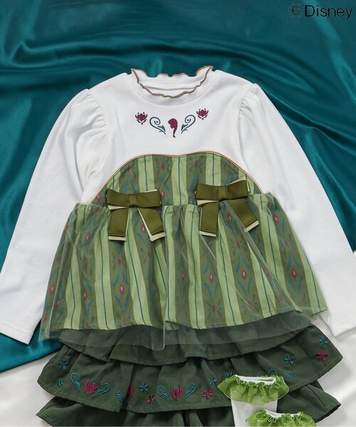 Disney（ディズニー）の「ディズニーキャラクターペプラムトップス（Tシャツ/カットソー・キッズ・ラベンダー/ブラック/アイボリー・120/110/100/90/80/130）」の2枚目の写真