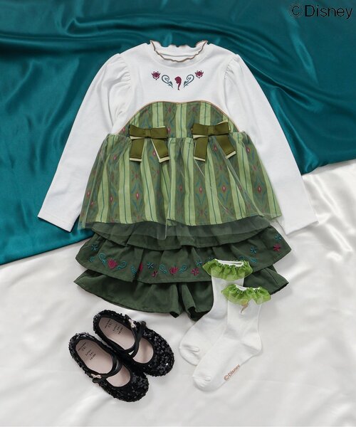 Disney（ディズニー）の「ディズニーキャラクターペプラムトップス（Tシャツ/カットソー・キッズ・ラベンダー/ブラック/アイボリー・120/110/100/90/80/130）」の4枚目の写真