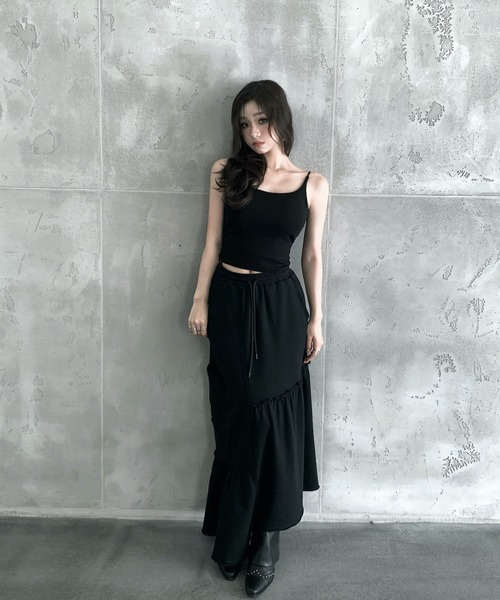 VEILA(ヴェイラ)の「フリル切替 ロングスカート(スカート・レディース・ブラック・S/M)」の17枚目の写真