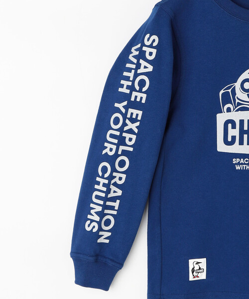 FREAK'S STORE(フリークスストア)の「限定展開 CHUMS/チャムス キッズ スペースブービーブラッシュドロングスリーブTシャツ / CH21-1411(Tシャツ/カットソー・キッズ・グレー/ブルー/ブラック・MEDIUM/LARGE/X-LARGE/SMALL)」の9枚目の写真