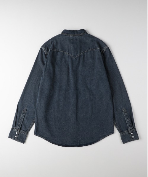 Levi's（リーバイス）の「【Levi's】クラシックウェスタンシャツ (デニムシャツ/ヨークデザイン/インディゴカラー/カジュアル/ユニセックス)（シャツ/ブラウス・メンズ・ダークインディゴブルー・L/M/S）」の3枚目の写真