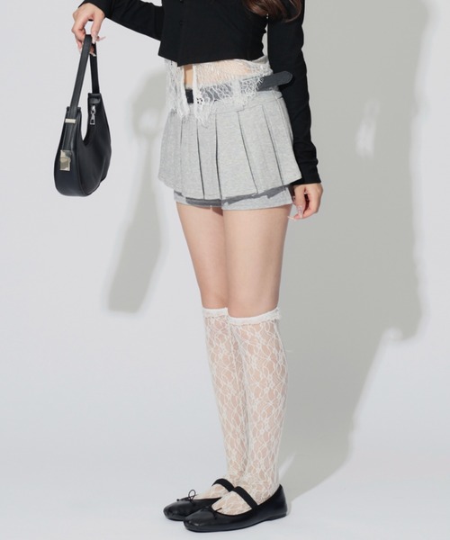 JilLA（ジルア）の「Frilled Sweat Culottes / フリルスウェットキュロット ベルト付き（スカート・レディース・グレー・M/S）」の3枚目の写真