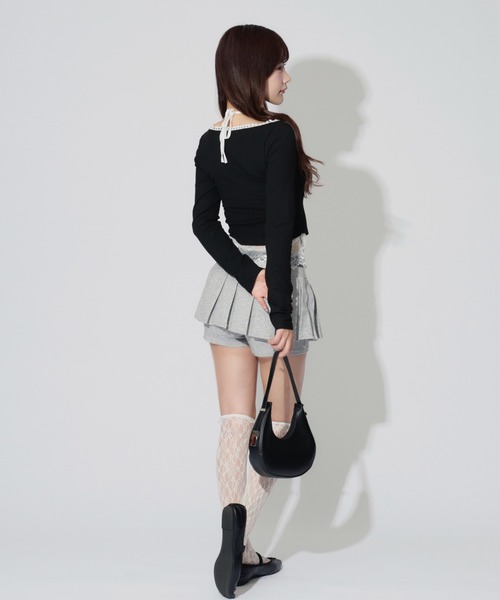 JilLA（ジルア）の「Frilled Sweat Culottes / フリルスウェットキュロット ベルト付き（スカート・レディース・グレー・M/S）」の8枚目の写真