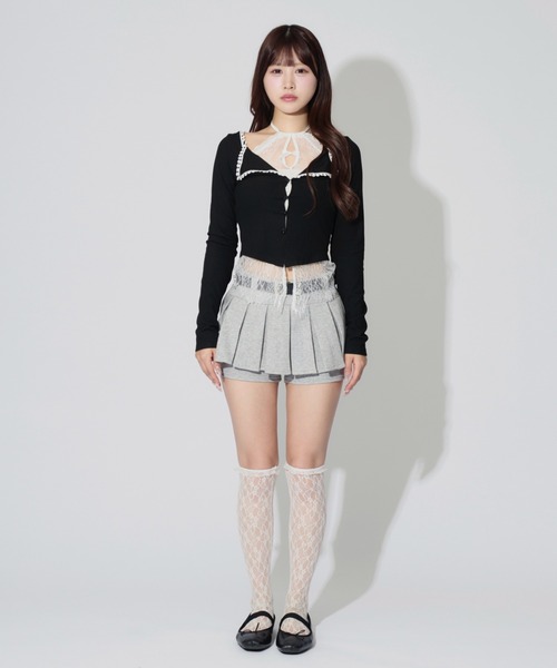JilLA（ジルア）の「Frilled Sweat Culottes / フリルスウェットキュロット ベルト付き（スカート・レディース・グレー・M/S）」の5枚目の写真
