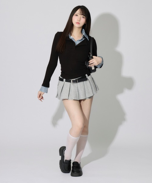 JilLA（ジルア）の「Frilled Sweat Culottes / フリルスウェットキュロット ベルト付き（スカート・レディース・グレー・M/S）」の10枚目の写真