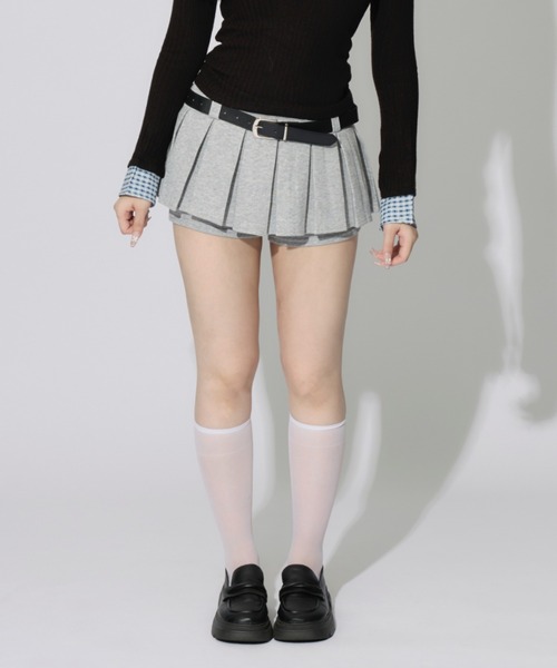 JilLA（ジルア）の「Frilled Sweat Culottes / フリルスウェットキュロット ベルト付き（スカート・レディース・グレー・M/S）」の13枚目の写真