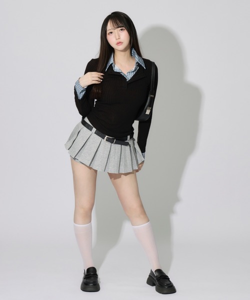 JilLA（ジルア）の「Frilled Sweat Culottes / フリルスウェットキュロット ベルト付き（スカート・レディース・グレー・M/S）」の9枚目の写真