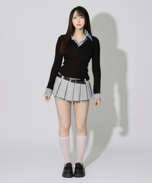 JilLA（ジルア）の「Frilled Sweat Culottes / フリルスウェットキュロット ベルト付き（スカート・レディース・グレー・M/S）」の16枚目の写真