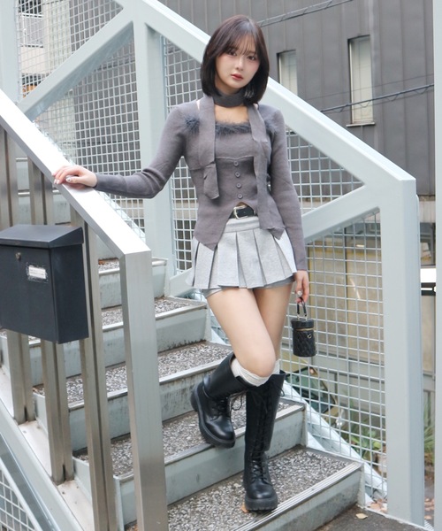 JilLA（ジルア）の「Frilled Sweat Culottes / フリルスウェットキュロット ベルト付き（スカート・レディース・グレー・M/S）」の22枚目の写真