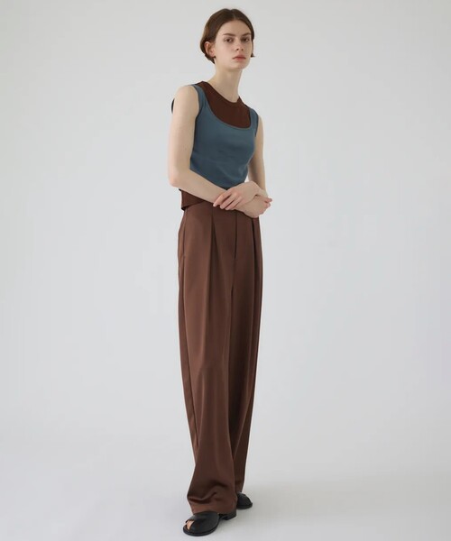 STUDIOUS(ステュディオス)の「【RIM.ARK/リムアーク】High gauge cotton N/S set/ハイゲージコットンタンクトップセット(タンクトップ・レディース・ブラウン/ライトブルー・FREE)」の11枚目の写真