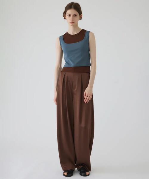 STUDIOUS(ステュディオス)の「【RIM.ARK/リムアーク】High gauge cotton N/S set/ハイゲージコットンタンクトップセット(タンクトップ・レディース・ブラウン/ライトブルー・FREE)」の15枚目の写真