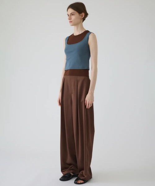 STUDIOUS(ステュディオス)の「【RIM.ARK/リムアーク】High gauge cotton N/S set/ハイゲージコットンタンクトップセット(タンクトップ・レディース・ブラウン/ライトブルー・FREE)」の10枚目の写真