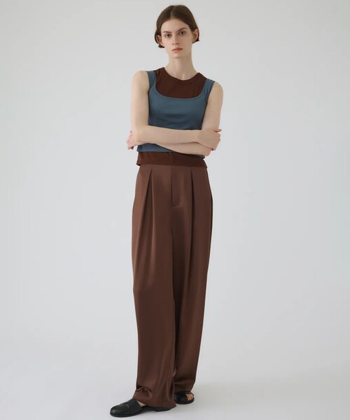 STUDIOUS(ステュディオス)の「【RIM.ARK/リムアーク】High gauge cotton N/S set/ハイゲージコットンタンクトップセット(タンクトップ・レディース・ブラウン/ライトブルー・FREE)」の12枚目の写真