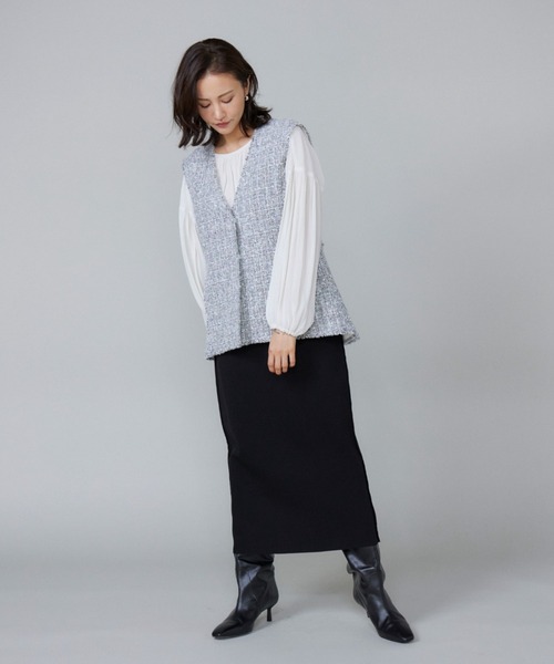 LE SOUK（ルスーク）の「ギャザーブラウス（シャツ/ブラウス・レディース・チャコールグレー/オレンジ・フリー）」の10枚目の写真