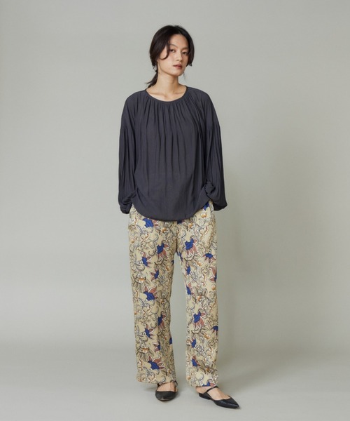 LE SOUK（ルスーク）の「ギャザーブラウス（シャツ/ブラウス・レディース・チャコールグレー/オレンジ・フリー）」の11枚目の写真