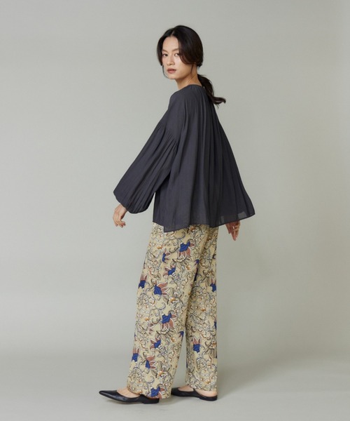 LE SOUK（ルスーク）の「ギャザーブラウス（シャツ/ブラウス・レディース・チャコールグレー/オレンジ・フリー）」の13枚目の写真