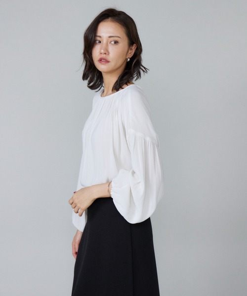 LE SOUK（ルスーク）の「ギャザーブラウス（シャツ/ブラウス・レディース・チャコールグレー/オレンジ・フリー）」の18枚目の写真