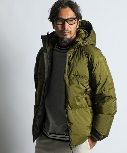 NANGA（ナンガ）の「NANGA×DUFFER AURORA-TEX HOODIE DOWN JK：ナンガ別注 日本製 オーロラテックス ダウンジャケット（ダウンジャケット/コート・メンズ・アイボリー/オリーブ/ネイビー/ブラック・SMALL/X-LARGE/LARGE/MEDIUM）」の7枚目の写真