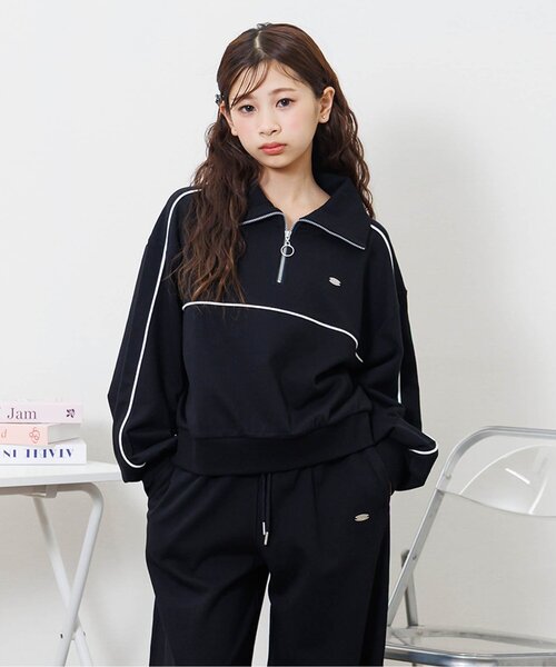 裏毛ハーフジップトップス（スウェット）｜algy（アルジー）の