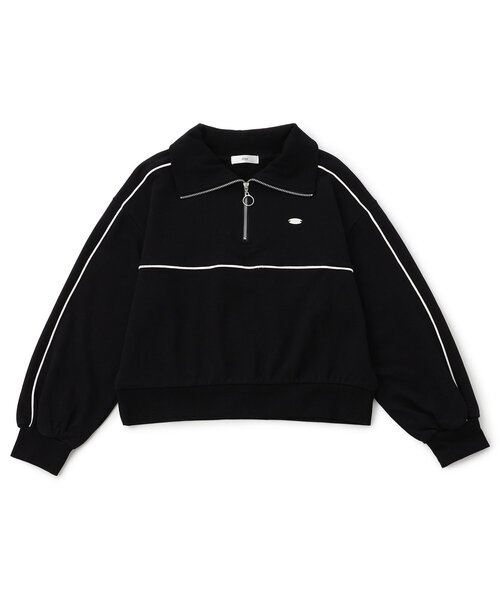 algy（アルジー）の「裏毛ハーフジップトップス（スウェット・キッズ・ピンク/オフホワイト/ブラック・XX-SMALL/X-SMALL/MEDIUM/SMALL）」の10枚目の写真