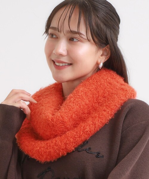 セール】プードル風ニットスヌード（ネックウォーマー/スヌード