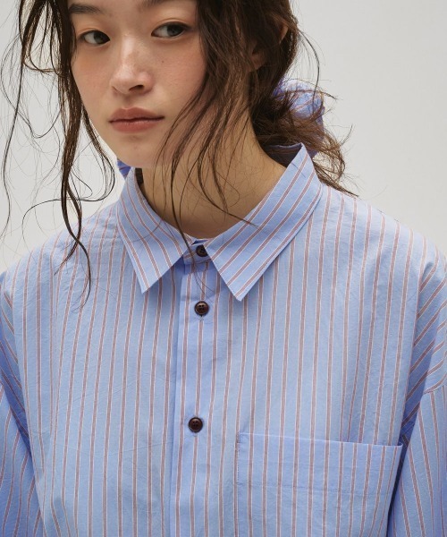 TODAYFUL(トゥデイフル)の「Stripe Pocket Shirts(シャツ/ブラウス・レディース・ベビーピンク/モカ/ミント/ブルー系その他・FREE)」の8枚目の写真
