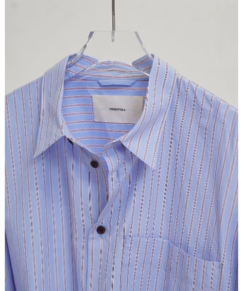 TODAYFUL(トゥデイフル)の「Stripe Pocket Shirts(シャツ/ブラウス・レディース・ベビーピンク/モカ/ミント/ブルー系その他・FREE)」の14枚目の写真