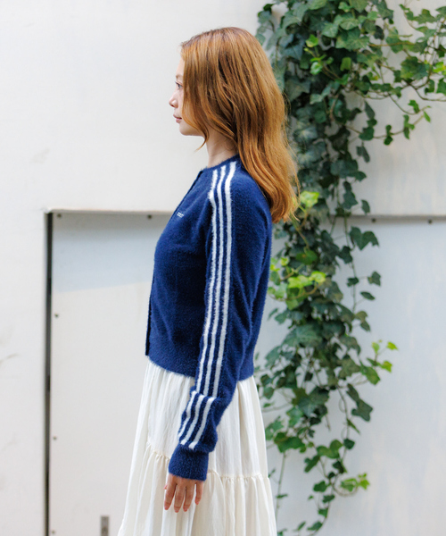 ふわ adidas / アディダス】ふんわりカーディガン/FLUFFY CARDIGAN