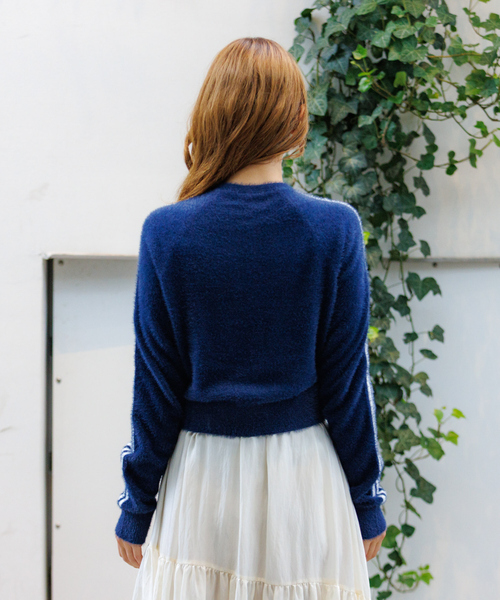 ふわ adidas / アディダス】ふんわりカーディガン/FLUFFY CARDIGAN