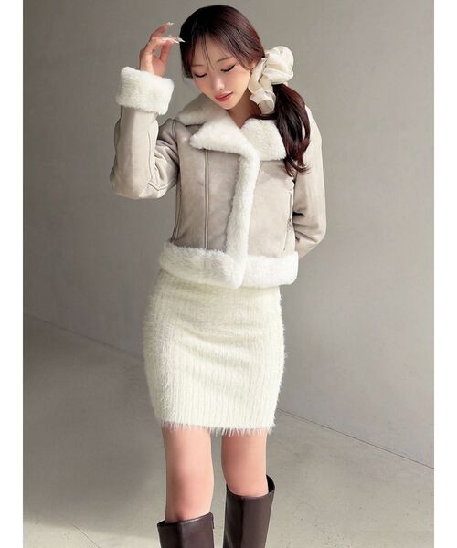 RESEXXY（リゼクシー）の「ヴィンテージライクフェイクファーブルゾン（ブルゾン・レディース・ベージュ/ブラウン・FREE）」の15枚目の写真