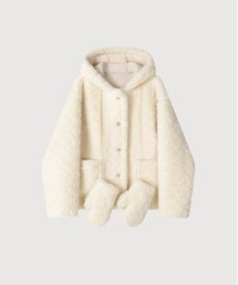 LA POMME petit(ラポミ・プチ)のFluffy Fur Coat With Gloves(ムートンコート)